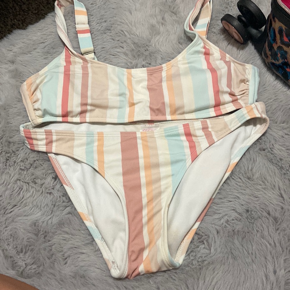 I am selling a striped bikini